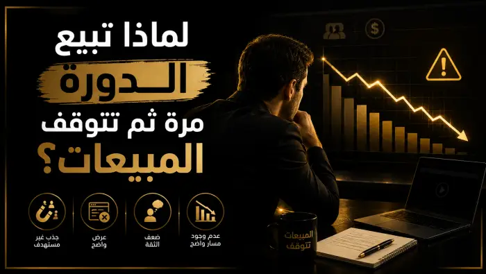 لماذا تبيع الدورة مرة ثم تتوقف المبيعات؟