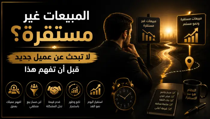 المبيعات غير مستقرة؟ لا تبحث عن عميل جديد قبل أن تفهم هذا